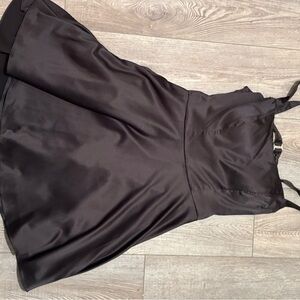 B Darlin Black Dress with Satin Finish